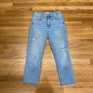 Madewell Faded Blue Straight Leg Jeans